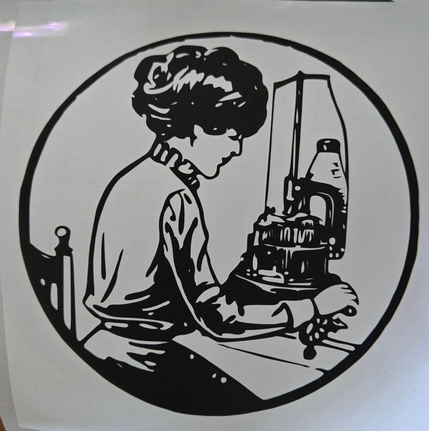 Cranky Spinster Window Decal Black
