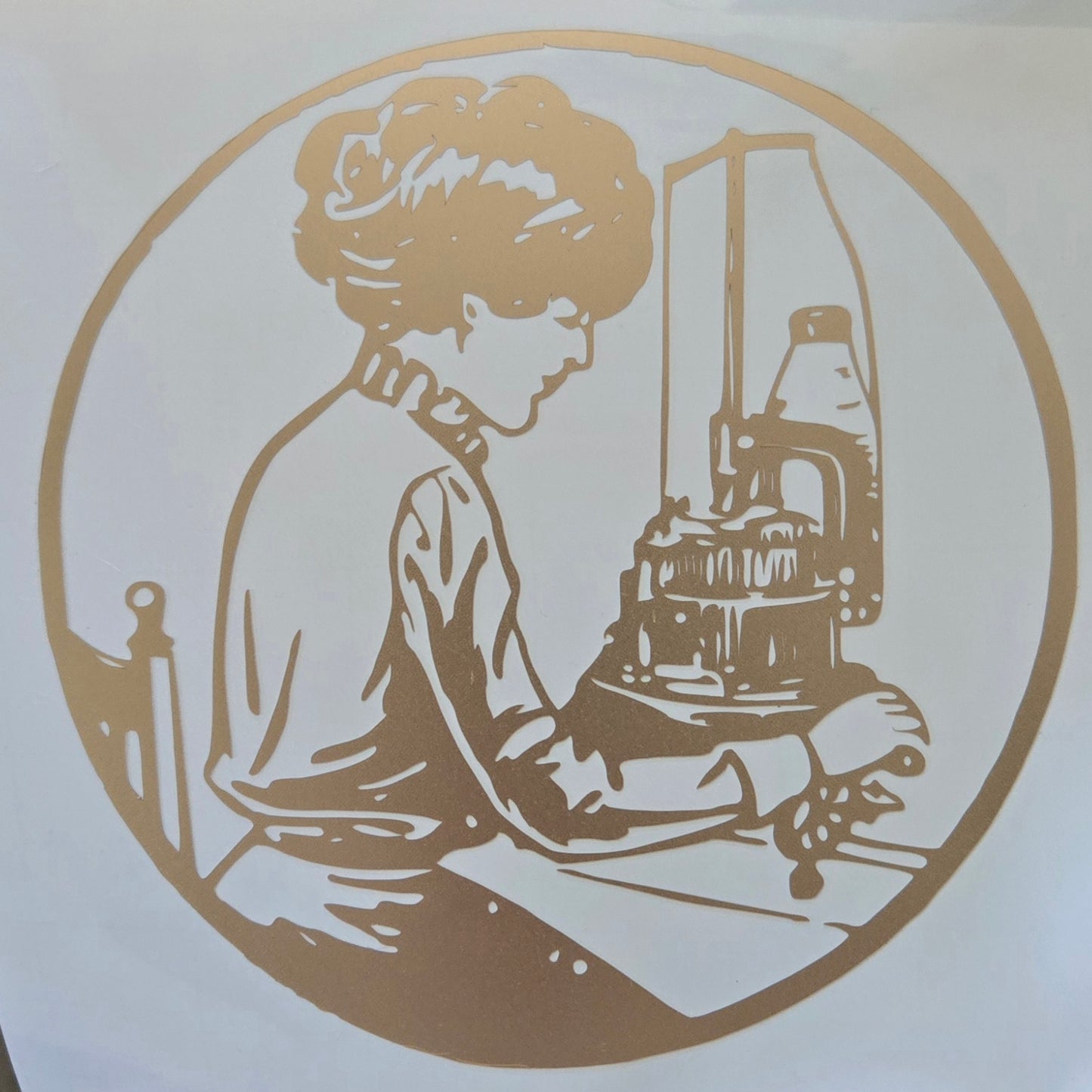 Cranky Spinster Window Decal Gold
