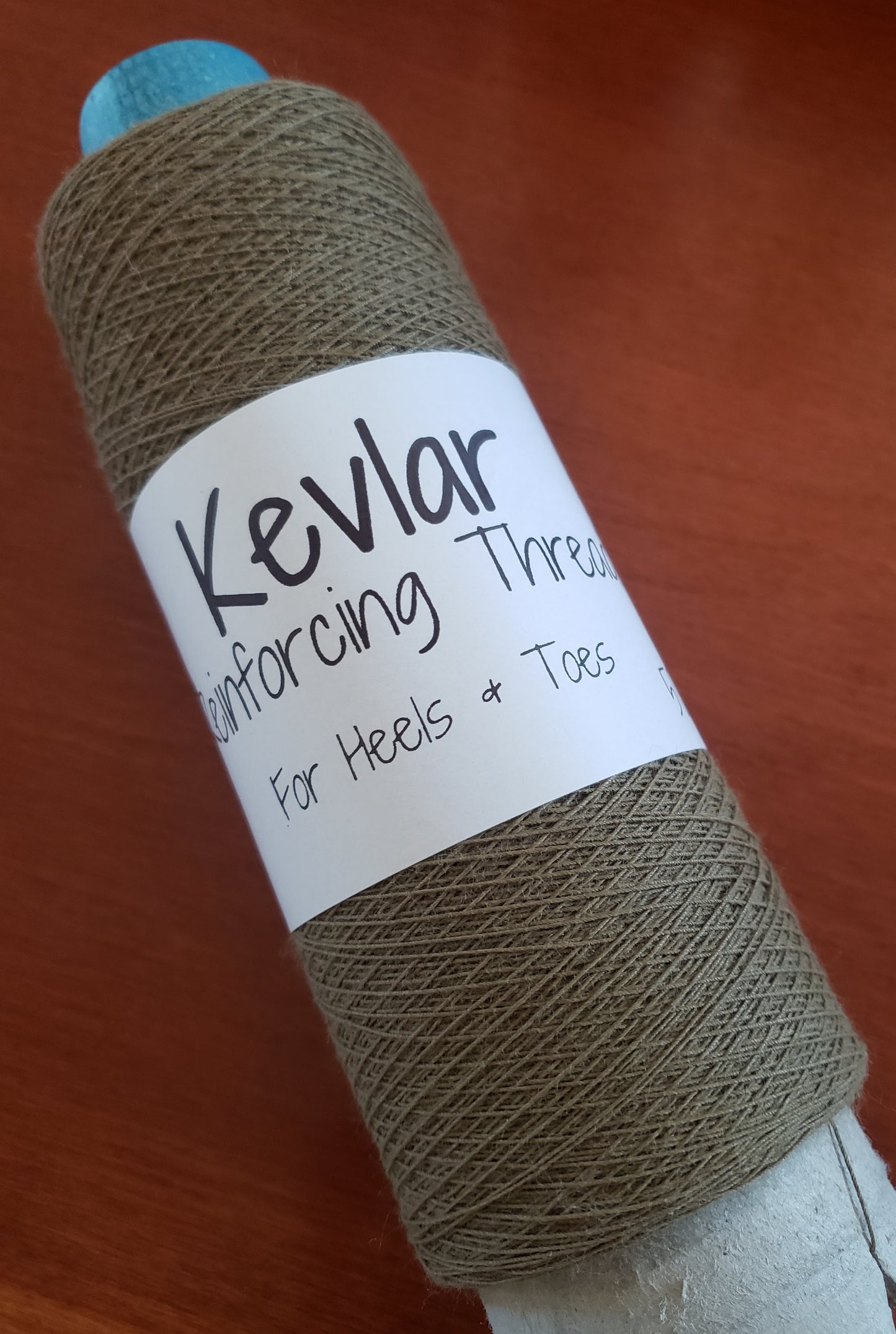 Kevlar Reinforcing Thread for Sock Knitting Tan/Brown